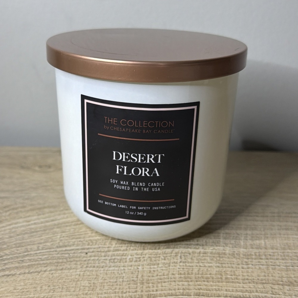 Chesapeake Bay Candle Desert Flora The Collection‎ White Brown 12 Oz New